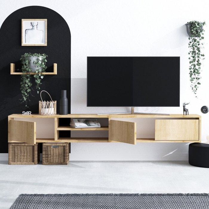 Hanah Home Mueble de TV Heka Roble Zafiro